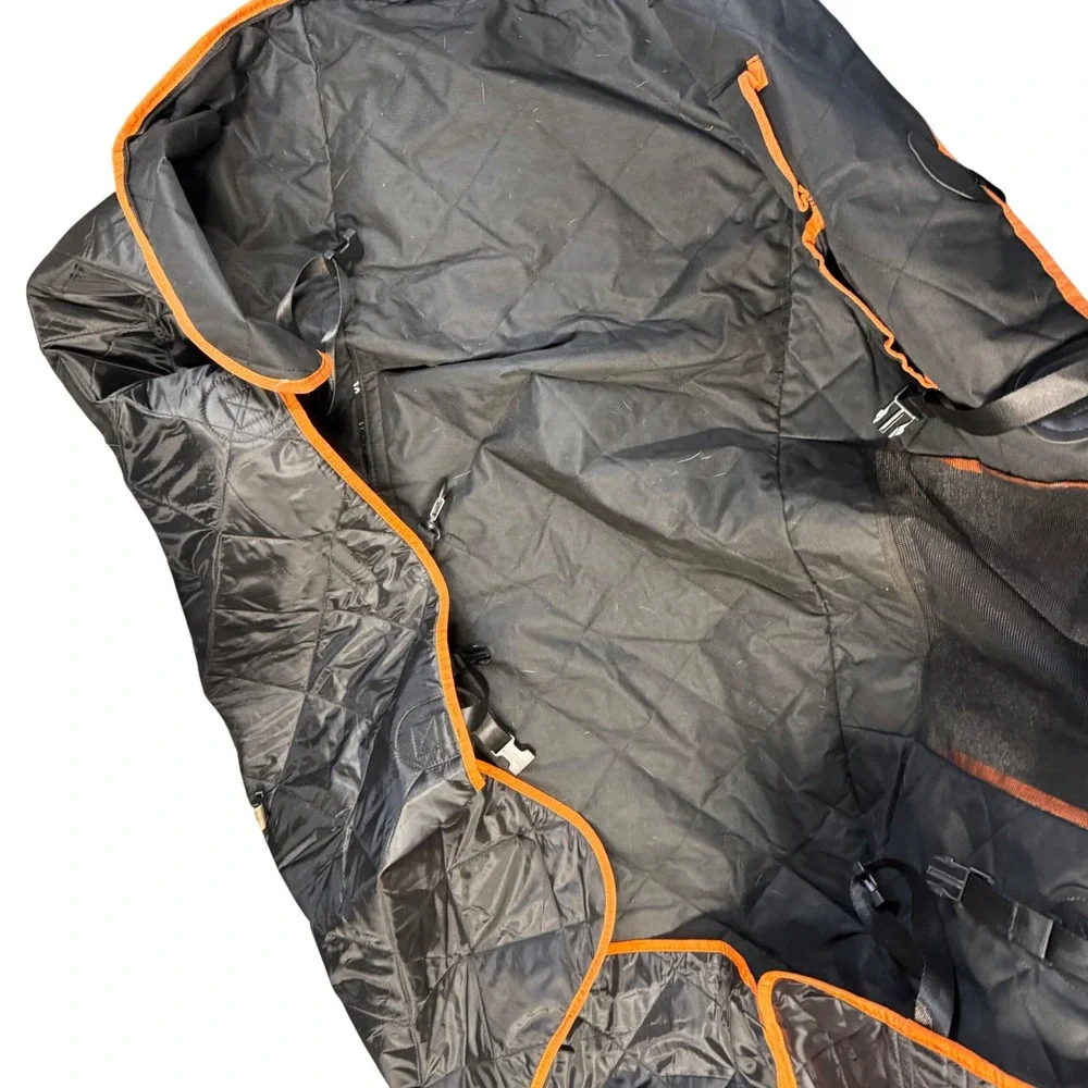 iBuddy Dog Car Seat Cover Black Orange‎ Quilted Waterproof Back Seat SEE NOTES